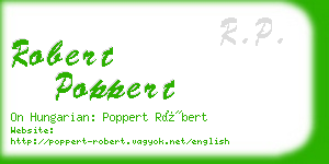 robert poppert business card